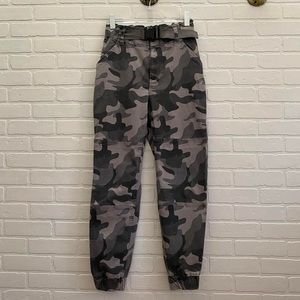 Hollister camo cargo jogger style pants